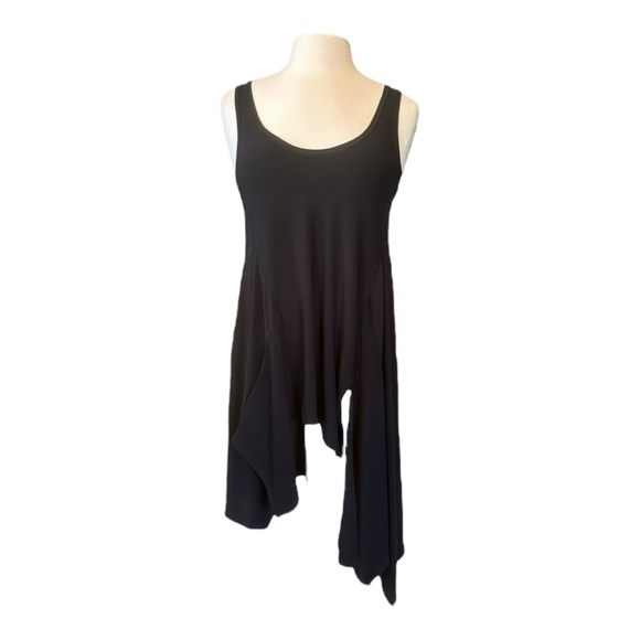 Sympli Whisper Boxy Drape Asymmetrical Handkerchief Pocket Tunic - Size 4 - Picture 1 of 14